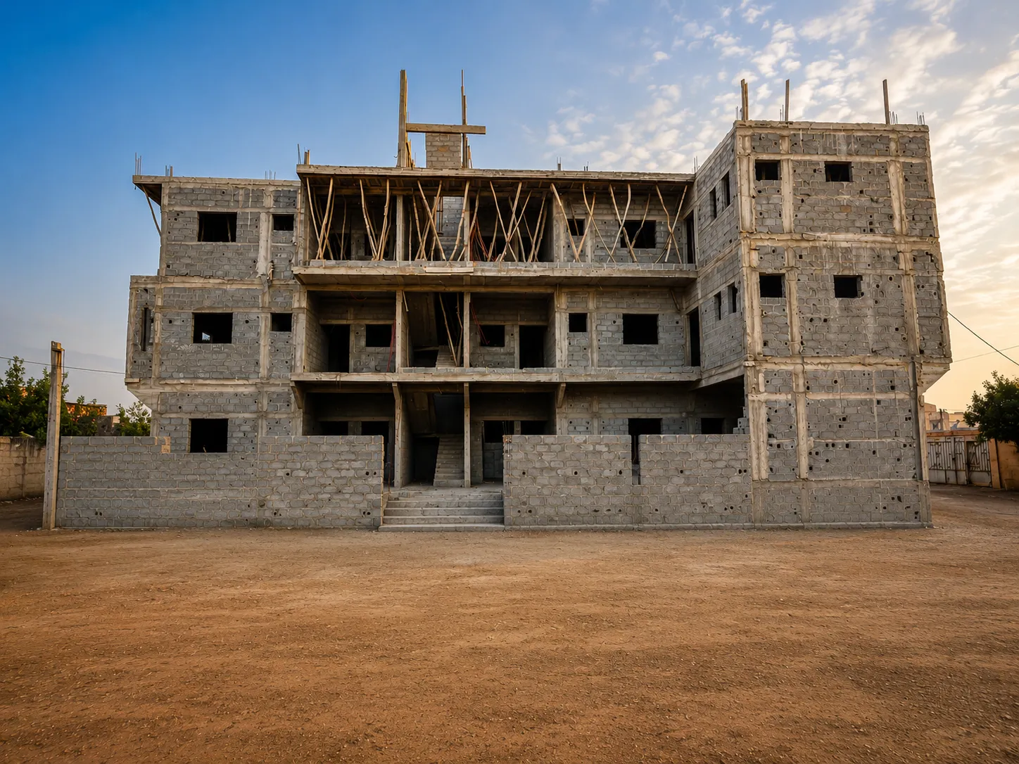 Chantier de construction H2 Design en cours